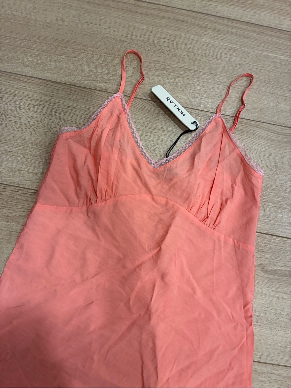 NWT ROLLA'S Women’s Jerry Mini Bamboo Slip Dress Peach Size 6/XS